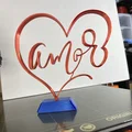 Mô hình trang trí Valentine Heart Amor (Quà tặng tình yêu 3D) - Thumbnail 1