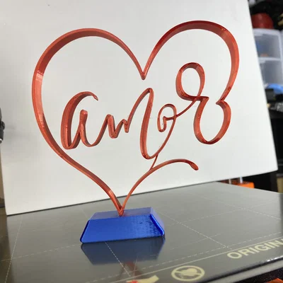 Mô hình trang trí Valentine Heart Amor (Quà tặng tình yêu 3D)