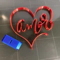 Mô hình trang trí Valentine Heart Amor (Quà tặng tình yêu 3D) - Thumbnail 3