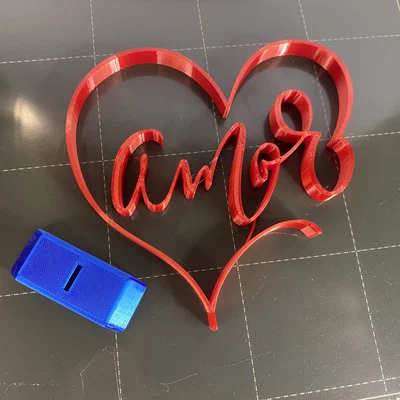 Mô hình trang trí Valentine Heart Amor (Quà tặng tình yêu 3D)