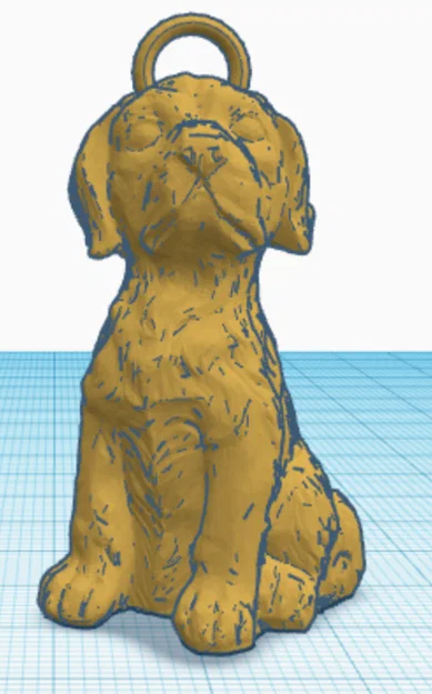 Móc khóa chú chó 3D đáng yêu - Tệp in STL chất lượng cao - Image 1