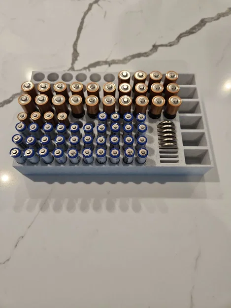 Khay đựng pin đa năng 3D - Sắp xếp pin AA, AAA, 9V, CR2032 gọn gàng - Image 2
