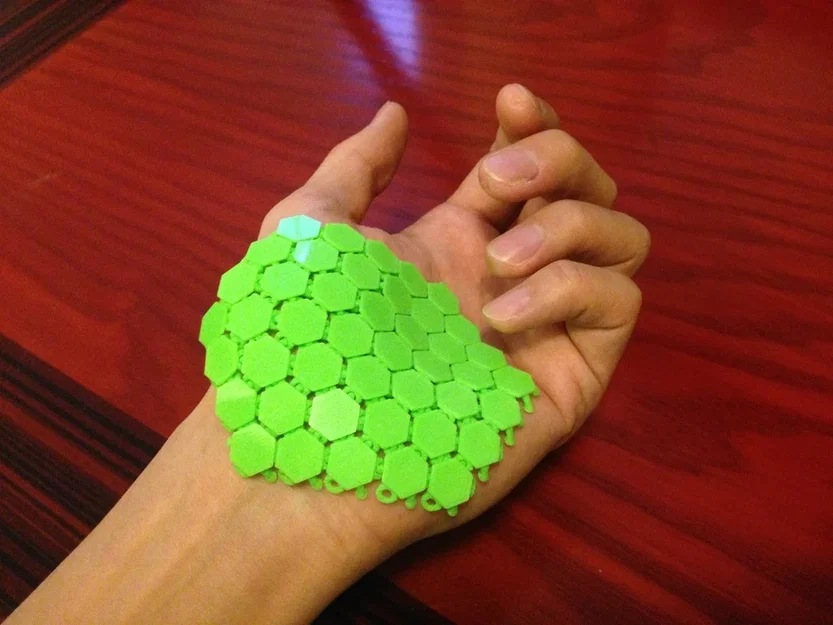 Mô hình lưới giáp vảy Hex Chain Mail linh hoạt cho in 3D - Image 1