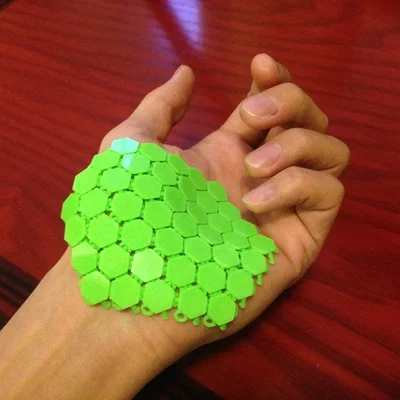 Mô hình lưới giáp vảy Hex Chain Mail linh hoạt cho in 3D