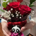 Mô hình gấu trúc Panda ôm trái tim 3D cực dễ thương - Thumbnail 2