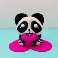 Mô hình gấu trúc Panda ôm trái tim 3D cực dễ thương - Thumbnail 3