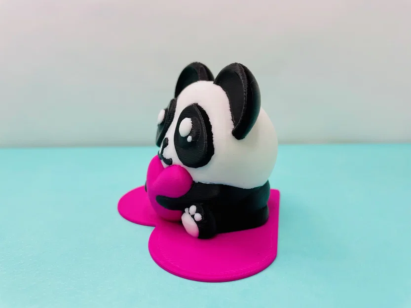 Mô hình gấu trúc Panda ôm trái tim 3D cực dễ thương - Image 4