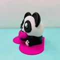 Mô hình gấu trúc Panda ôm trái tim 3D cực dễ thương - Thumbnail 4