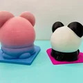 Mô hình gấu trúc Panda ôm trái tim 3D cực dễ thương - Thumbnail 7