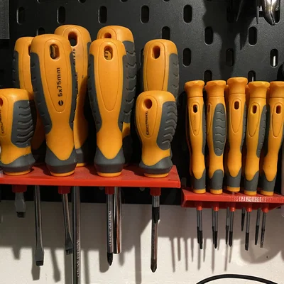 Giá treo bộ tua vít Craftright Precision cho bảng Skadis in 3D