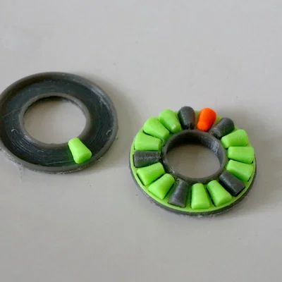 Vòng bi xoay Lazy Susan (Axial Roller Bearing) in 3D
