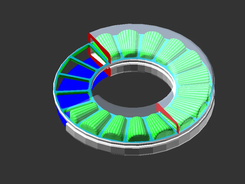 Vòng bi xoay Lazy Susan (Axial Roller Bearing) in 3D - Image 6