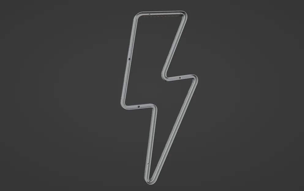 Khung đèn Neon hình tia chớp (Lightning Bolt) trang trí độc đáo - Image 1