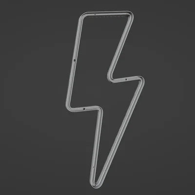 Khung đèn Neon hình tia chớp (Lightning Bolt) trang trí độc đáo