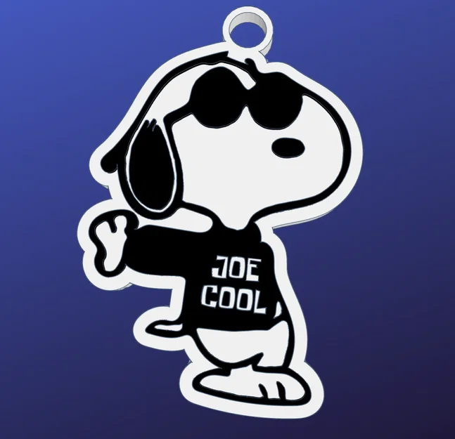 Móc khóa Snoopy Joe Cool - Phụ kiện trang trí 3D in ấn tại nhà - Image 1