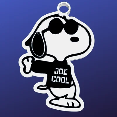 Móc khóa Snoopy Joe Cool - Phụ kiện trang trí 3D in ấn tại nhà