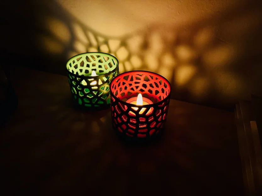Giá đỡ nến LED Voronoi (bản cập nhật) - Voronoi LED Tea Light Holder (*updated*) - Image 1