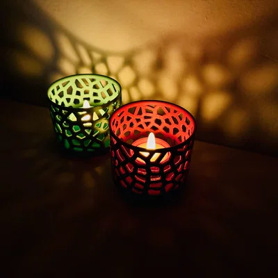 Giá đỡ nến LED Voronoi (bản cập nhật) - Voronoi LED Tea Light Holder (*updated*)