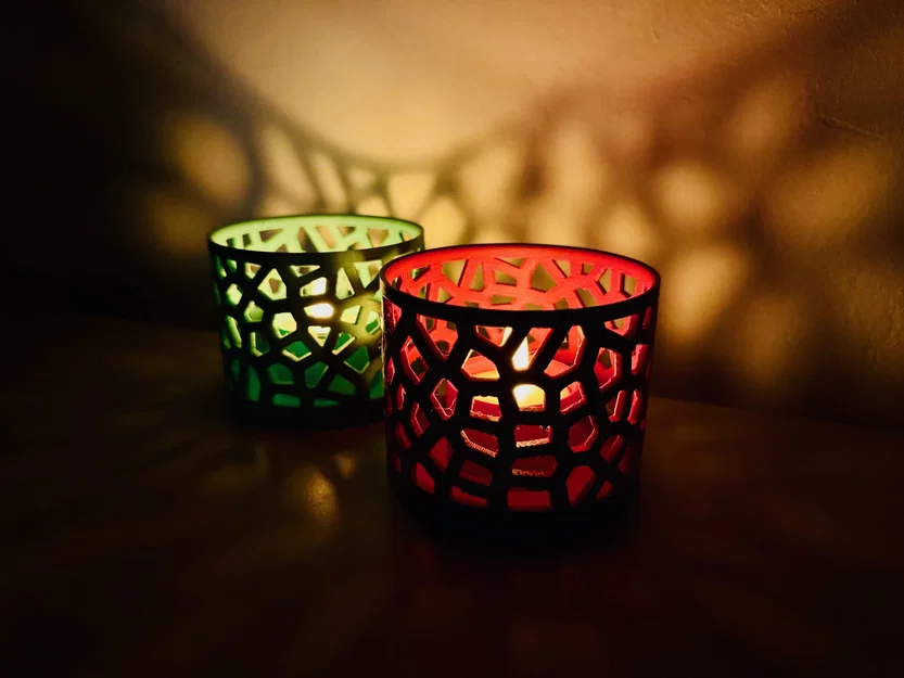 Giá đỡ nến LED Voronoi (bản cập nhật) - Voronoi LED Tea Light Holder (*updated*) - Image 2