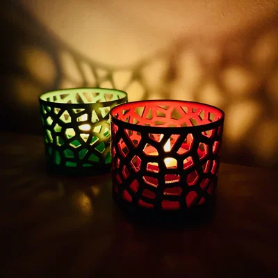 Giá đỡ nến LED Voronoi (bản cập nhật) - Voronoi LED Tea Light Holder (*updated*)