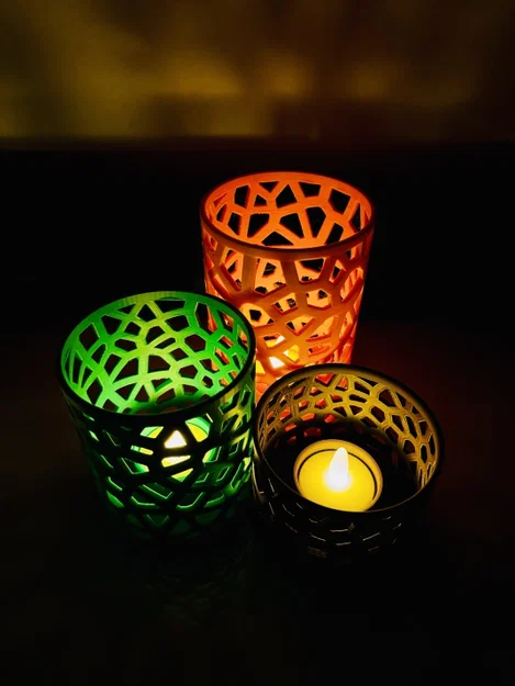 Giá đỡ nến LED Voronoi (bản cập nhật) - Voronoi LED Tea Light Holder (*updated*) - Image 3