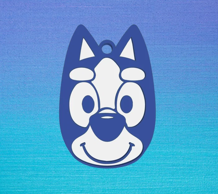 Móc khóa Bluey 3D đáng yêu cho bé - Hướng dẫn in chi tiết - Image 1