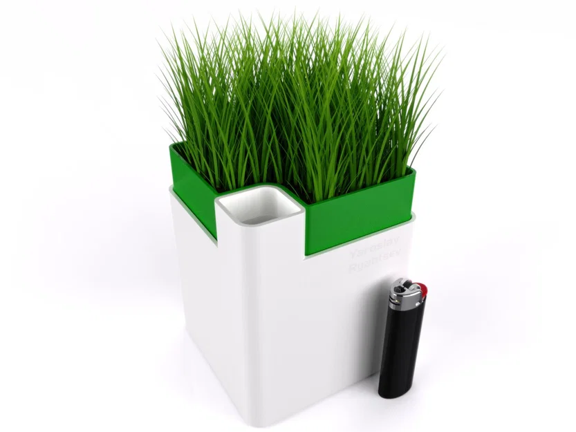 Chậu Trồng Cây Thông Minh 2 Ngăn (Tự Tưới) - Mẫu In 3D Độc Đáo - Image 1