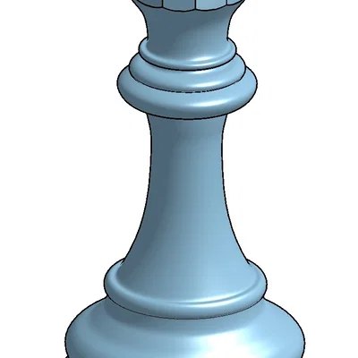 Quân Hậu Cờ Vua (Chess Queen) – Mẫu 3D STL