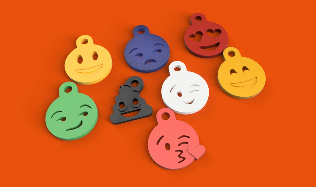Móc khóa Emoji 3D dễ thương - In cực dễ, quà tặng tuyệt vời - Image 1
