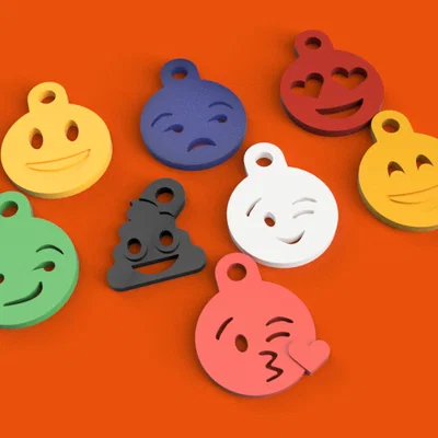 Móc khóa Emoji 3D dễ thương - In cực dễ, quà tặng tuyệt vời