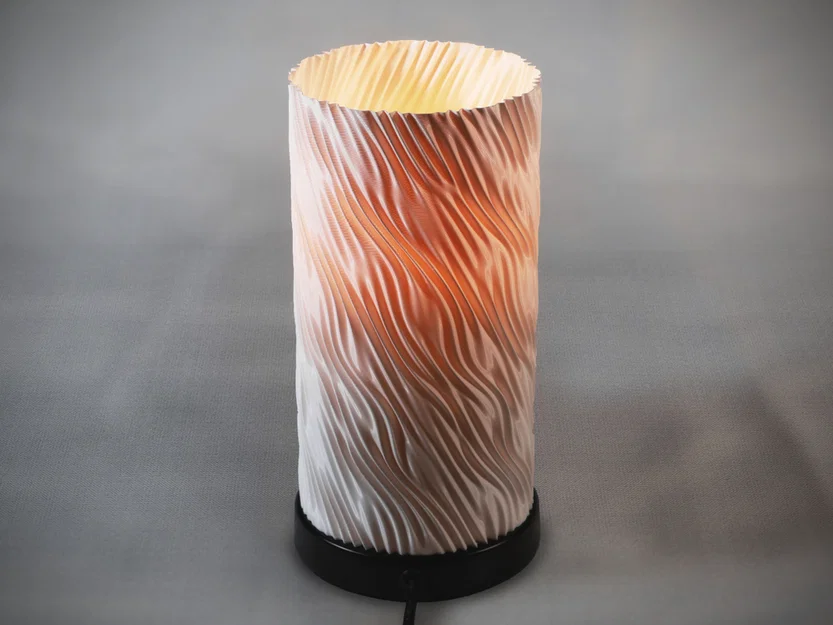 Chụp đèn xoắn gợn sóng (Helical waves lamp shade) - Image 1