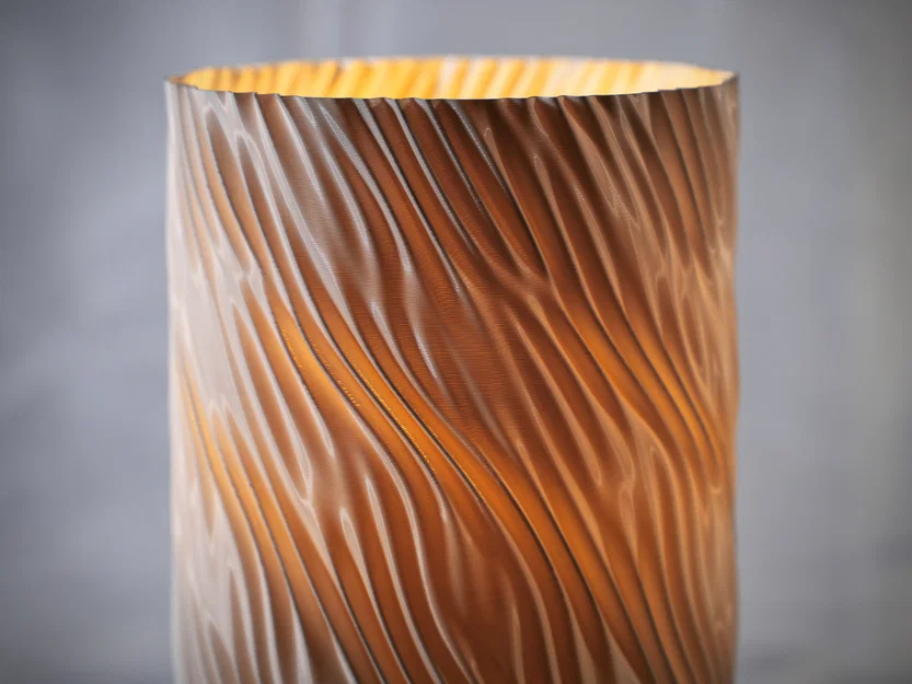 Chụp đèn xoắn gợn sóng (Helical waves lamp shade) - Image 3