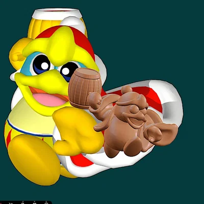 Mô hình 3D King Dedede từ game Kirby cực đẹp để trưng bày