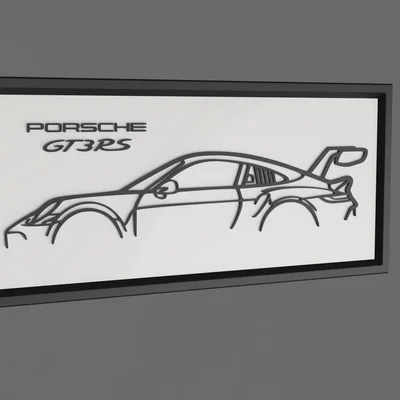 Mô hình trang trí 3D Porsche GT3RS - Thiết kế tối giản tinh tế