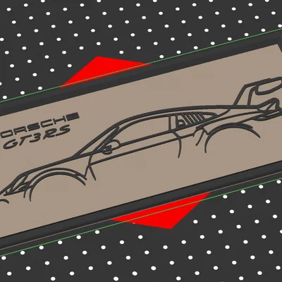 Mô hình trang trí 3D Porsche GT3RS - Thiết kế tối giản tinh tế