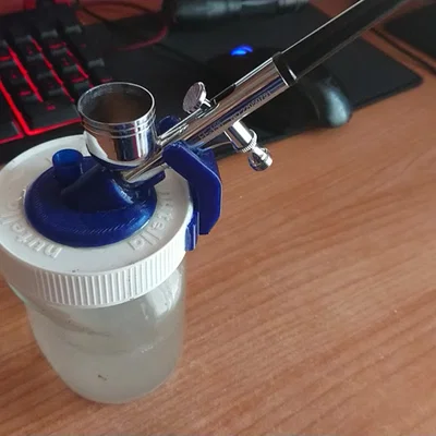 Nắp in 3D làm trạm vệ sinh Airbrush từ hũ Nutella