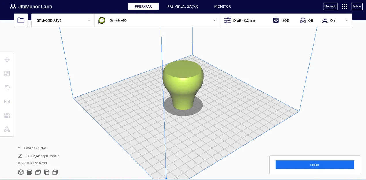 Núm vặn cần số 2 mảnh in 3D cho xe hơi - Manopla Cambio - Image 2