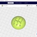 Núm vặn cần số 2 mảnh in 3D cho xe hơi - Manopla Cambio - Thumbnail 3