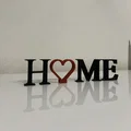 Mô hình trang trí chữ HOME hình trái tim 3D đơn giản tinh tế - Thumbnail 1