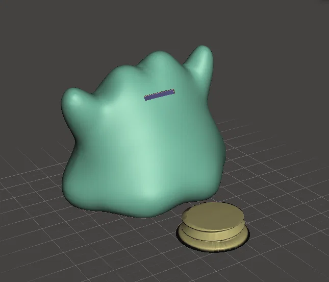 Mô hình heo đất tiết kiệm Pokémon Ditto in 3D cực dễ thương - Image 2