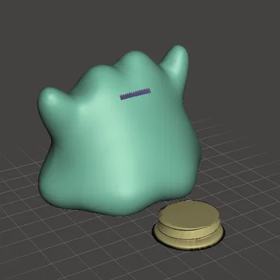 Mô hình heo đất tiết kiệm Pokémon Ditto in 3D cực dễ thương