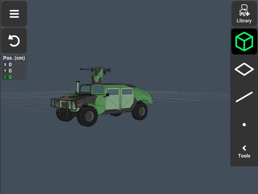 Mô hình xe quân sự Army vehicle in 3D phong cách Low Poly - Image 2