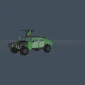 Mô hình xe quân sự Army vehicle in 3D phong cách Low Poly - Thumbnail 2