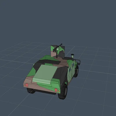 Mô hình xe quân sự Army vehicle in 3D phong cách Low Poly