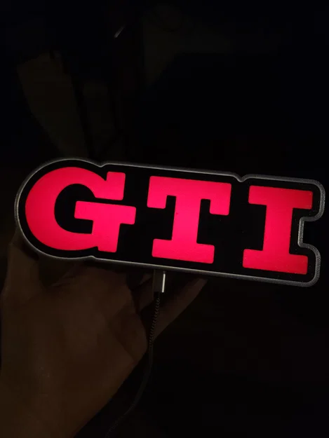 Hộp đèn logo Volkswagen GTI (Lightbox) - Image 1