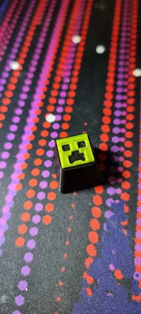 Nút bàn phím Minecraft Creeper (Keycap) tự in 3D độc đáo - Image 1