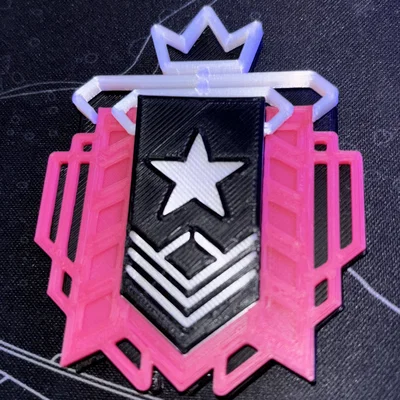 Mô hình 3D huy hiệu Champion Rank Rainbow 6 Siege