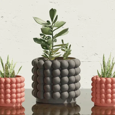 Chậu Cây Họa Tiết Bong Bóng Độc Đáo - Plant Pot with Bubbles
