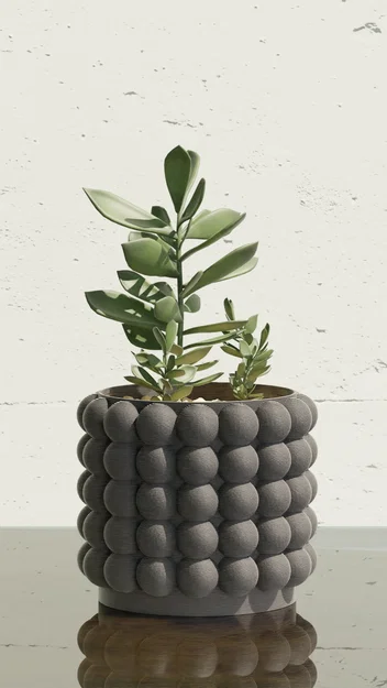 Chậu Cây Họa Tiết Bong Bóng Độc Đáo - Plant Pot with Bubbles - Image 2