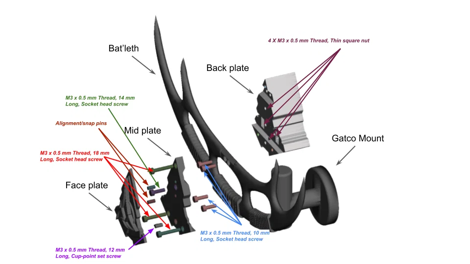 Móc treo khăn đôi Klingon Bat'leth - Image 10